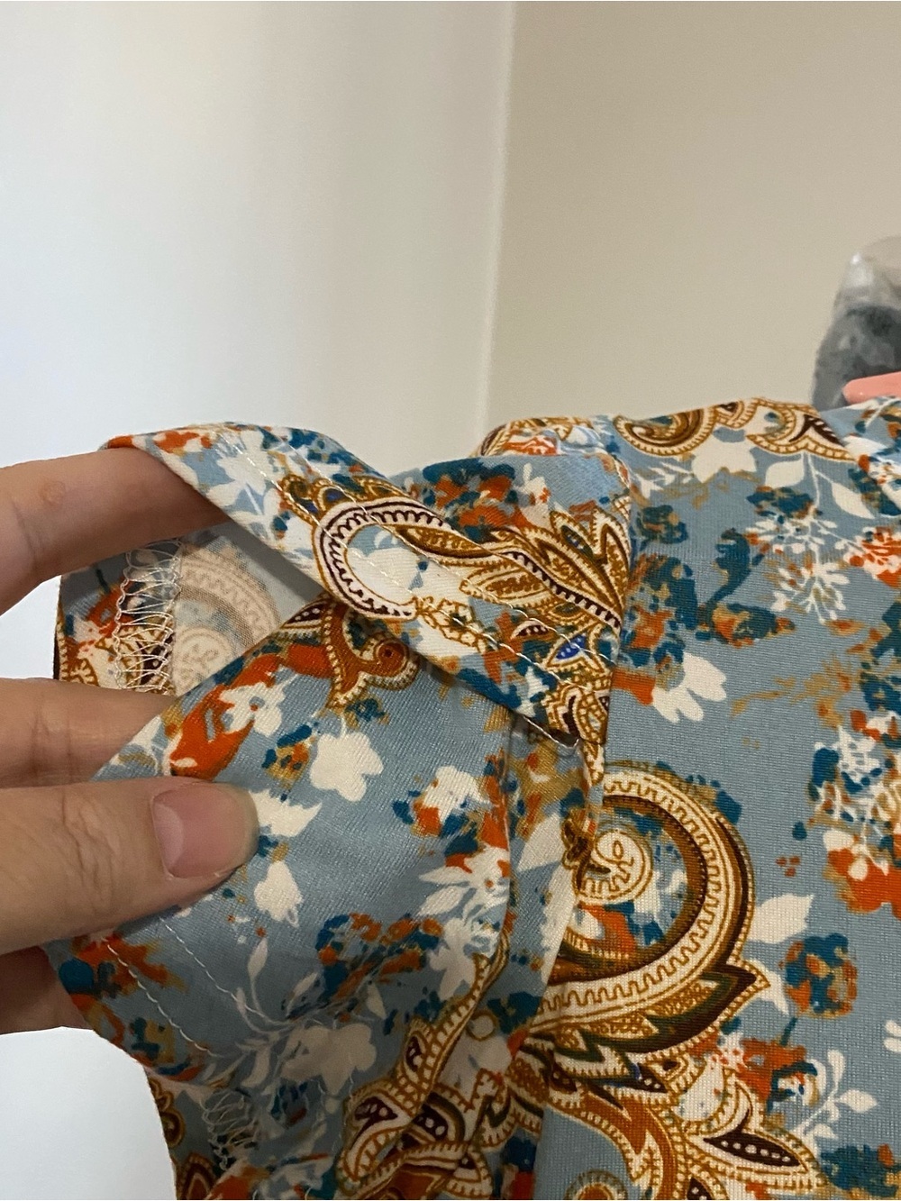 Paisley Floral Midi Dress in Blue and Gold for Girls - Picture 2 of 5